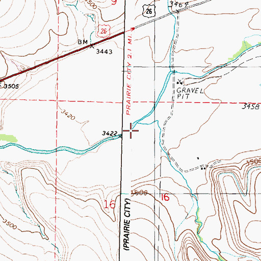 Topographic Map of Shaw Gulch, OR
