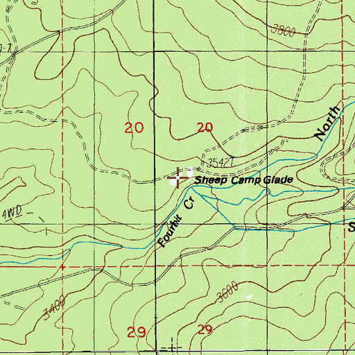 Topographic Map of Sheep Camp, OR