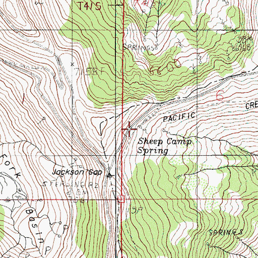Topographic Map of Sheep Camp Spring, OR