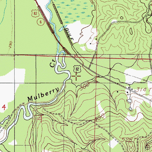 Topographic Map of Broadhead Creek, AL