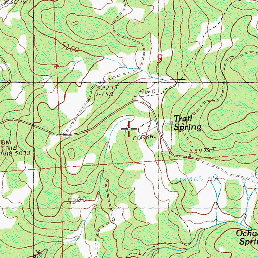 Topographic Map of Sheep Corrals, OR