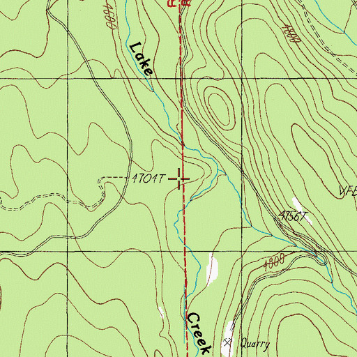 Topographic Map of Sheep Creek, OR