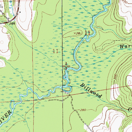 Topographic Map of Broadhead Creek, AL