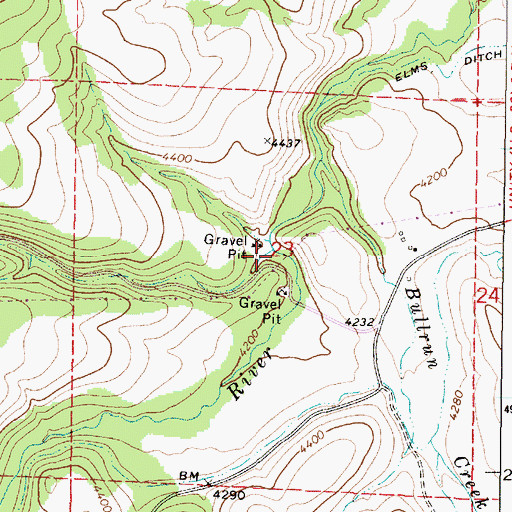 Topographic Map of Sheep Creek, OR