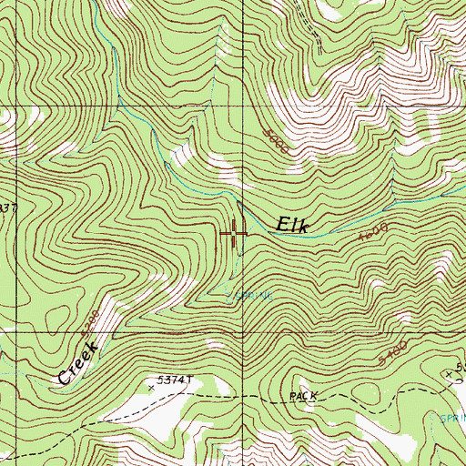 Topographic Map of Sheep Creek, OR
