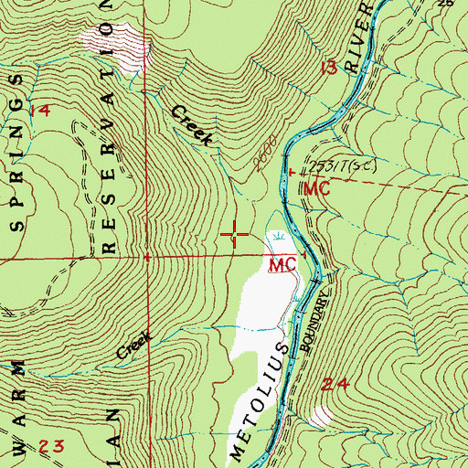Topographic Map of Sheep Creek, OR
