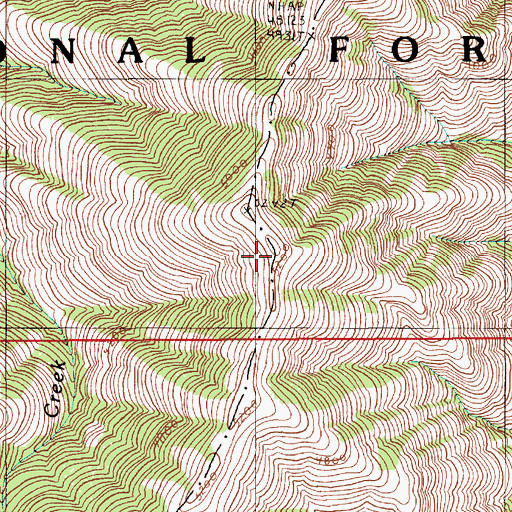 Topographic Map of Sheep Creek Divide, OR