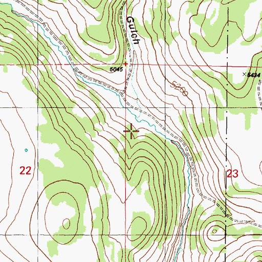 Topographic Map of Sheep Gulch, OR