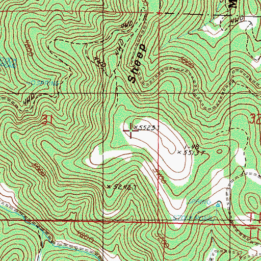 Topographic Map of Sheep Ridge, OR