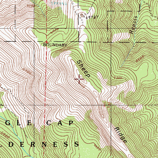 Topographic Map of Sheep Ridge, OR