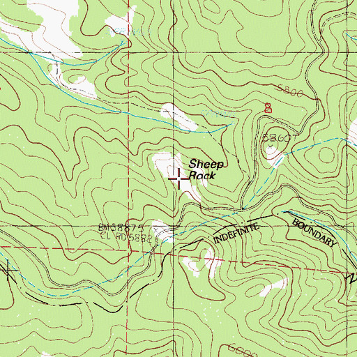 Topographic Map of Sheep Rock, OR