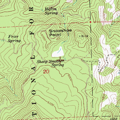 Topographic Map of Sheep Smother Spring, OR