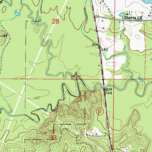 Topographic Map of Brockway Creek, AL