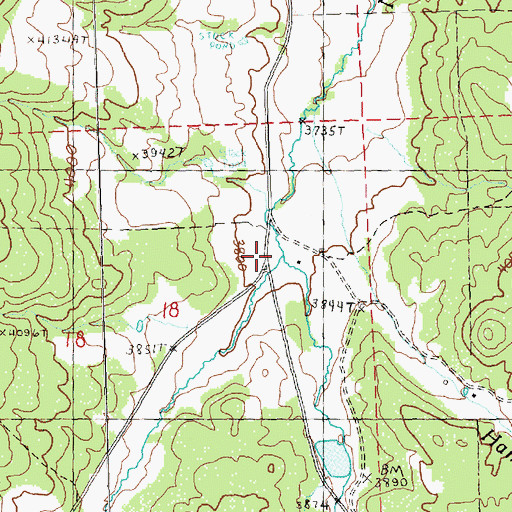 Topographic Map of Sherwood Creek, OR