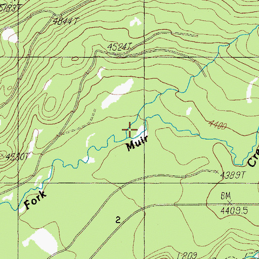 Topographic Map of Sherwood Creek, OR