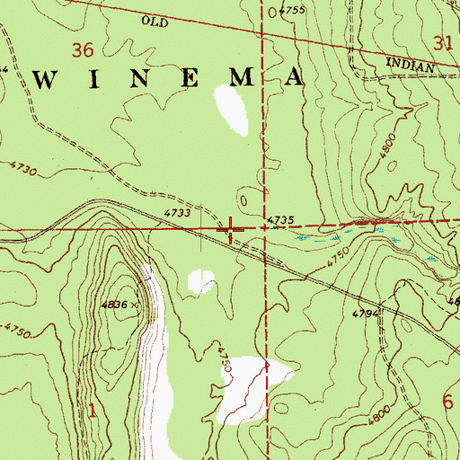 Topographic Map of Shoestring Creek, OR