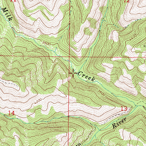 Topographic Map of Shoofly Creek, OR