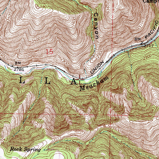 Topographic Map of Short Canyon, OR
