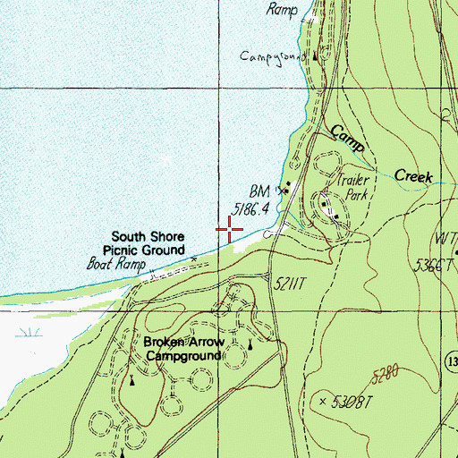 Topographic Map of Short Creek, OR
