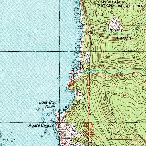 Topographic Map of Short Creek, OR