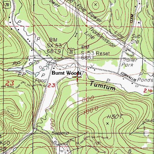 Topographic Map of Shotpouch Creek, OR