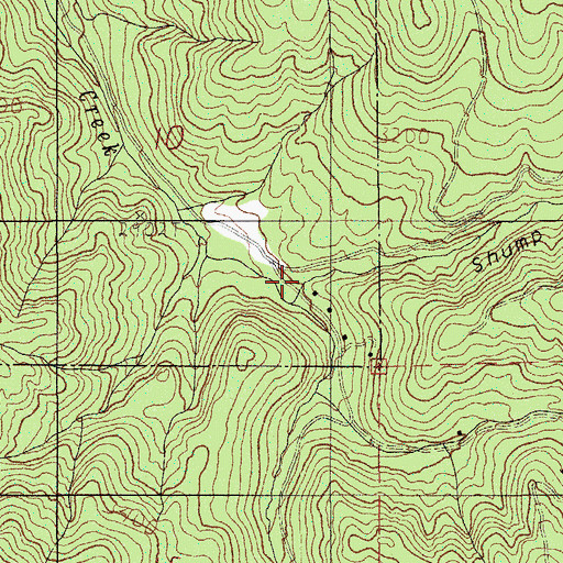 Topographic Map of Shump Gulch, OR