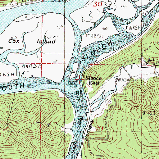 Topographic Map of Siboco (historical), OR