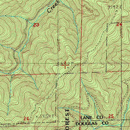 Topographic Map of Silica Trail, OR