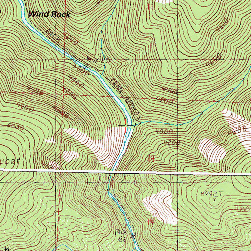 Topographic Map of Silver Creek, OR