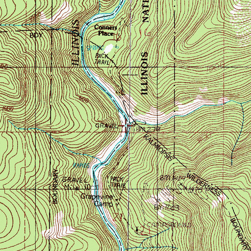 Topographic Map of Silver Creek, OR
