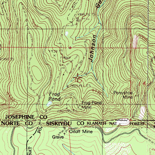 Topographic Map of Silver Gulch, OR