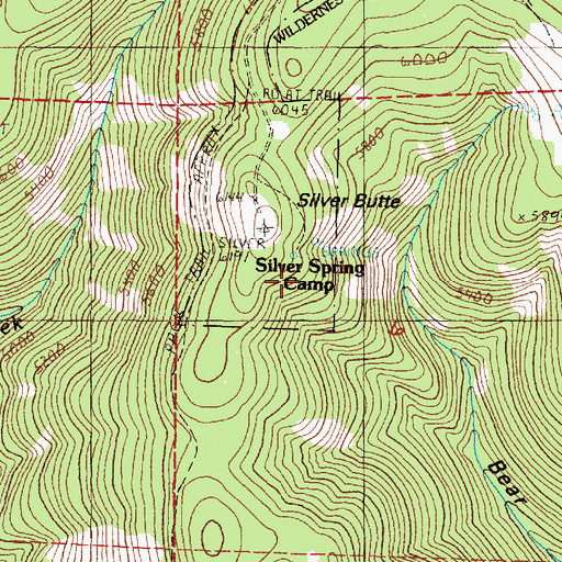 Topographic Map of Silver Spring Camp, OR