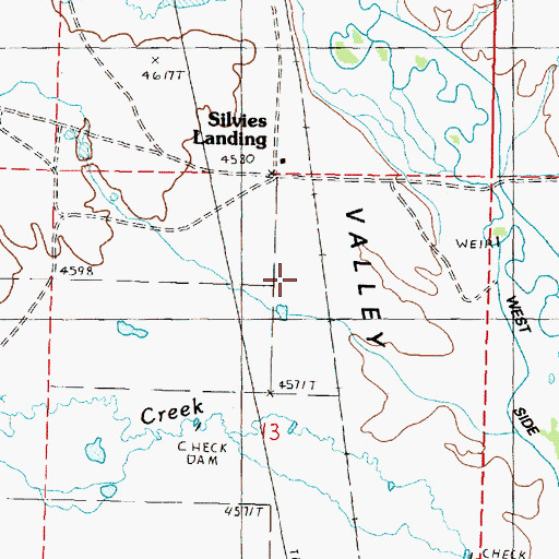 Topographic Map of Silvies Landing, OR