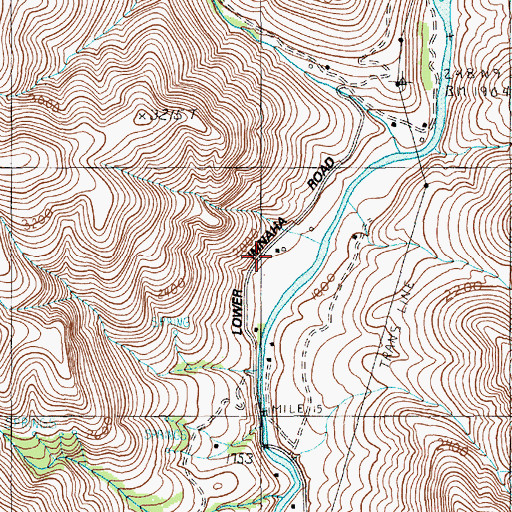 Topographic Map of Simmons Ranch (historical), OR