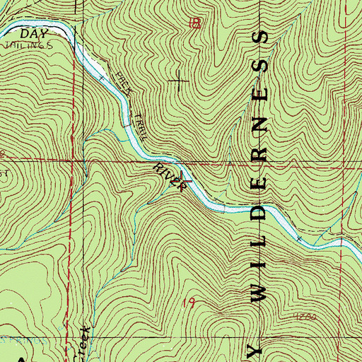 Topographic Map of Simpson Creek, OR