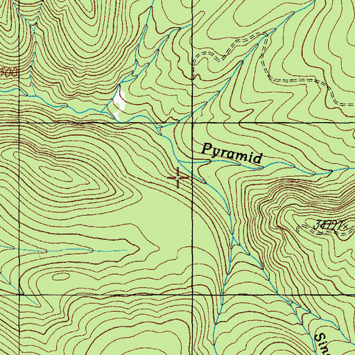 Topographic Map of Single Creek, OR