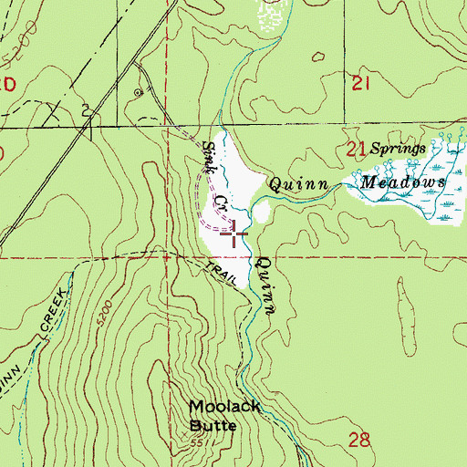 Topographic Map of Sink Creek, OR