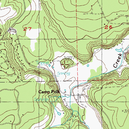 Topographic Map of Sisters Cemetery, OR