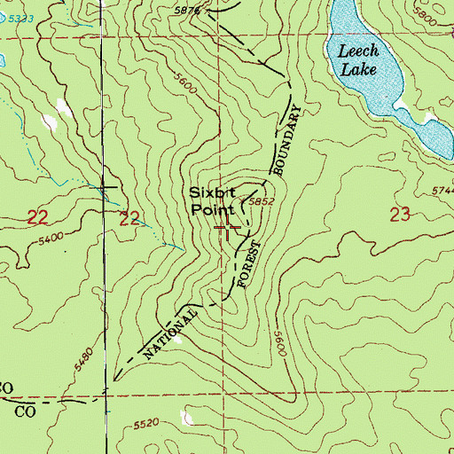 Topographic Map of Sixbit Point, OR