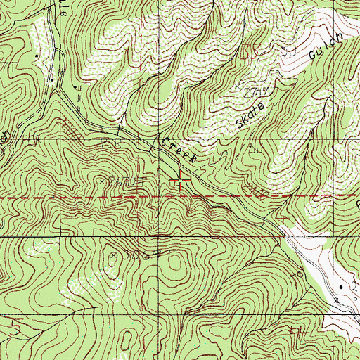 Topographic Map of Skate Gulch, OR