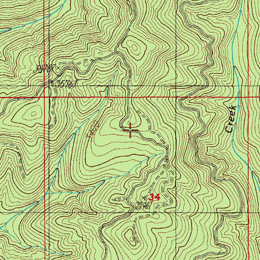 Topographic Map of Skeeter Camp Trail, OR