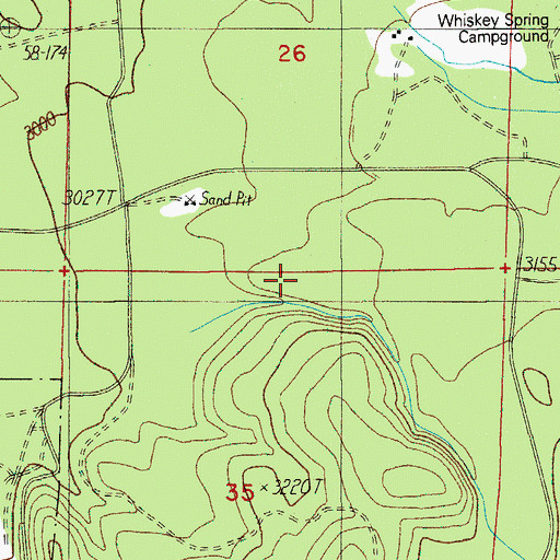 Topographic Map of Skeeters Creek, OR