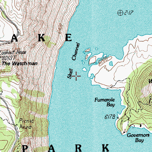 Topographic Map of Skell Channel, OR