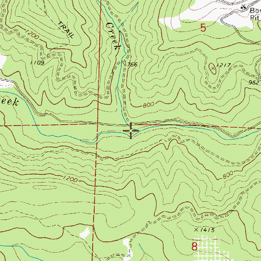 Topographic Map of Skid Creek, OR