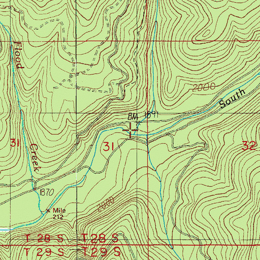 Topographic Map of Skillet Creek, OR