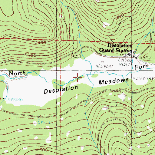 Topographic Map of Skinner Creek, OR