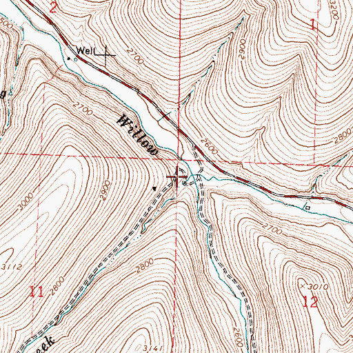Topographic Map of Skinners Fork, OR