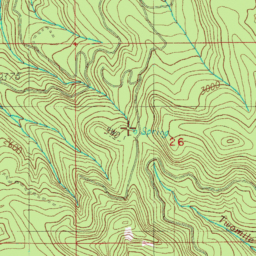 Topographic Map of Skookum Creek Camp, OR