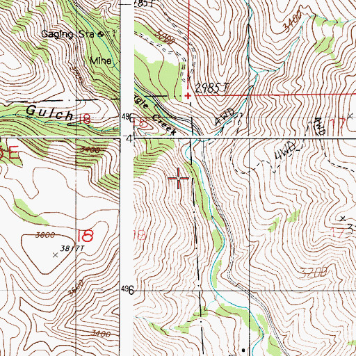 Topographic Map of Skull Creek, OR