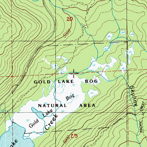 Topographic Map of Skyline Creek, OR